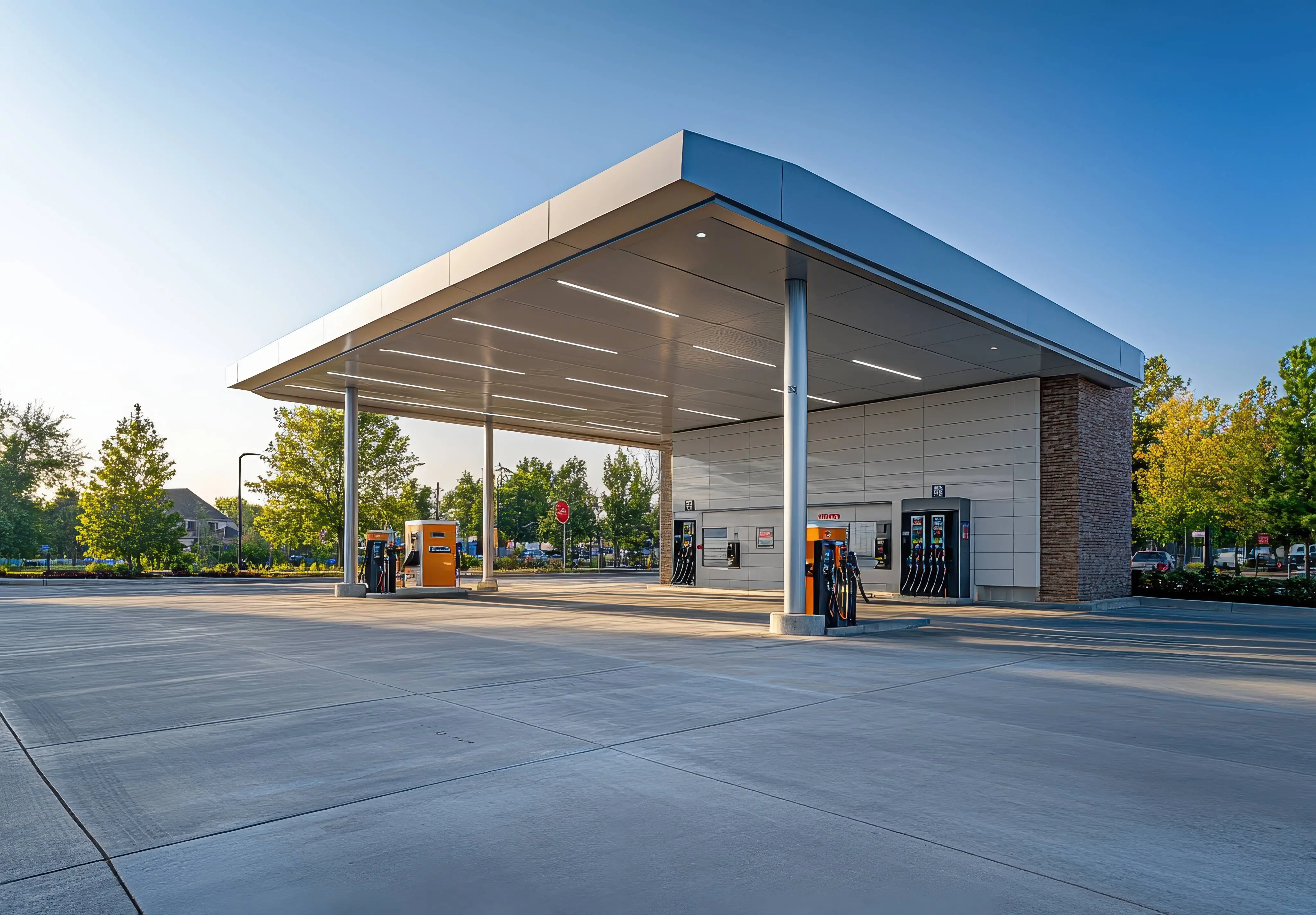 Pressure Washed Gas Station