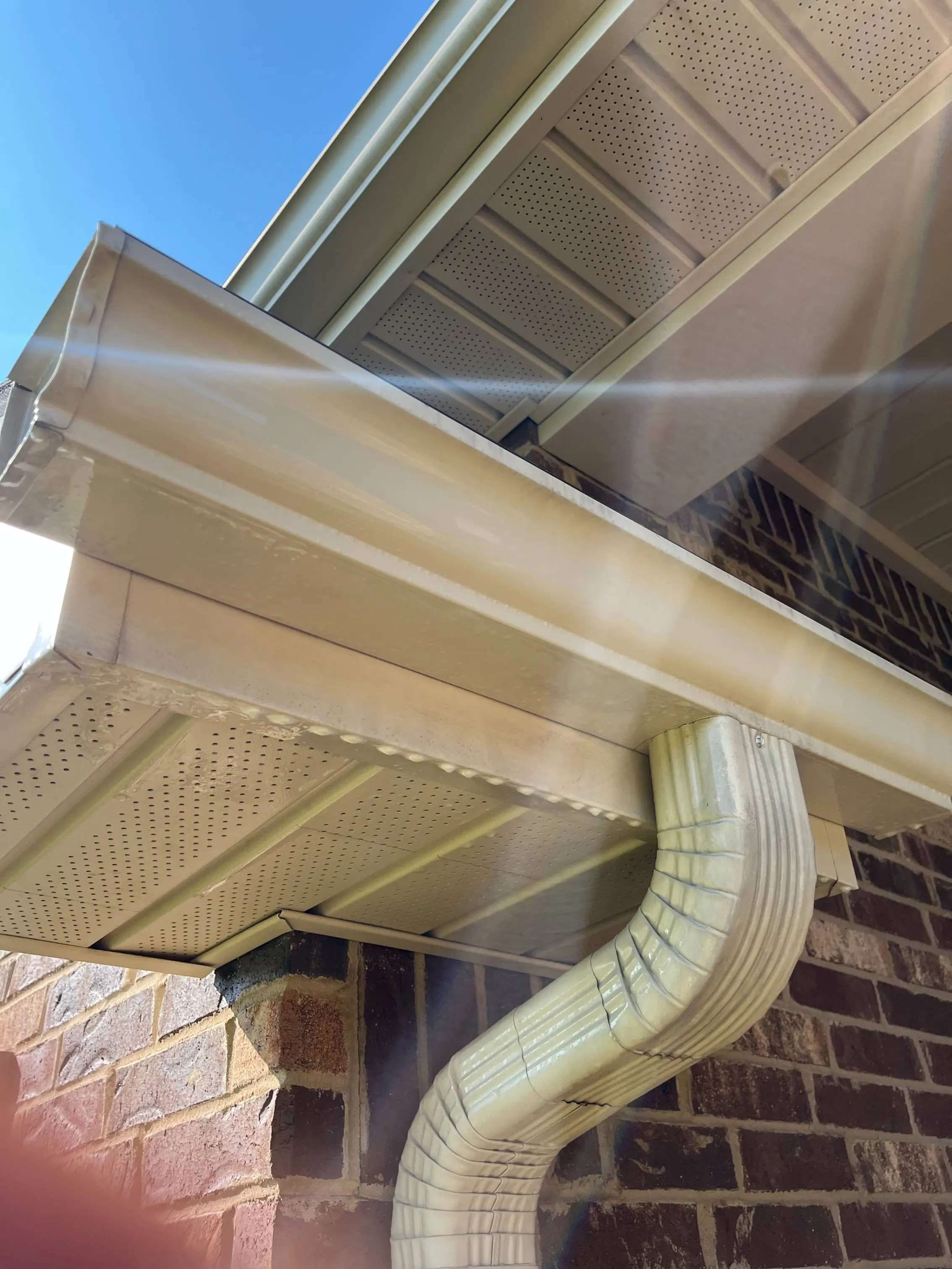 Cleaned house gutters