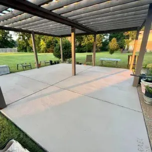 Clean pergola after pressure washing