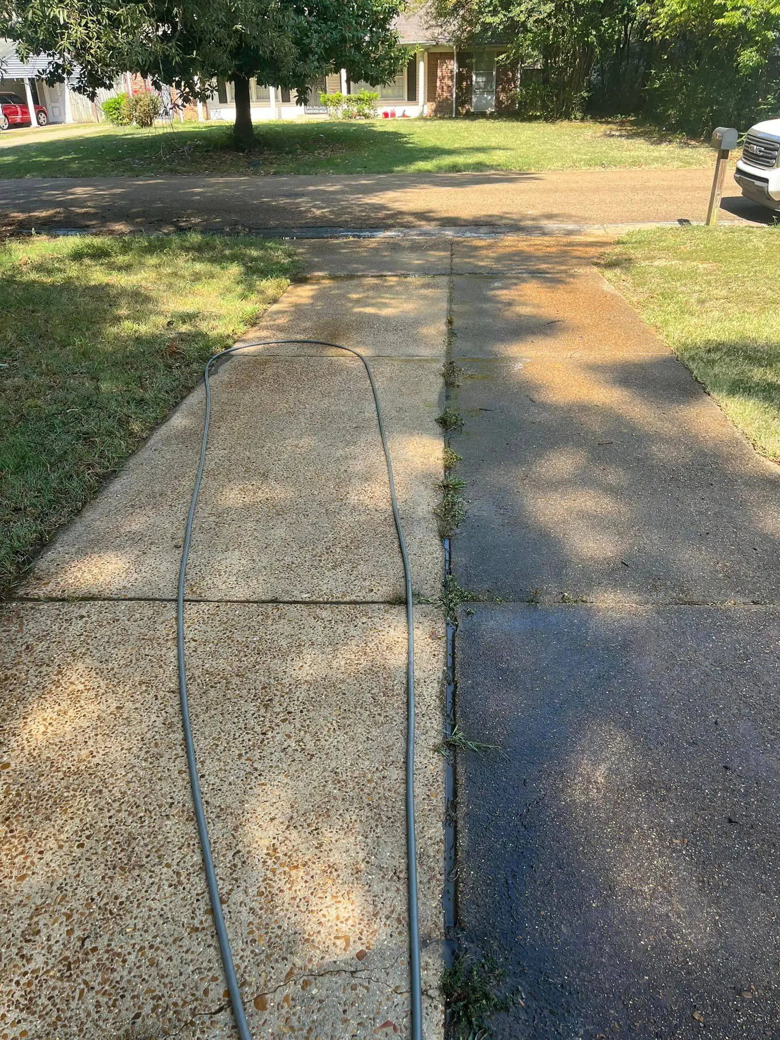 Residential driveway cleaning