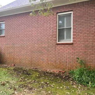 Clean bricks after pressure washing